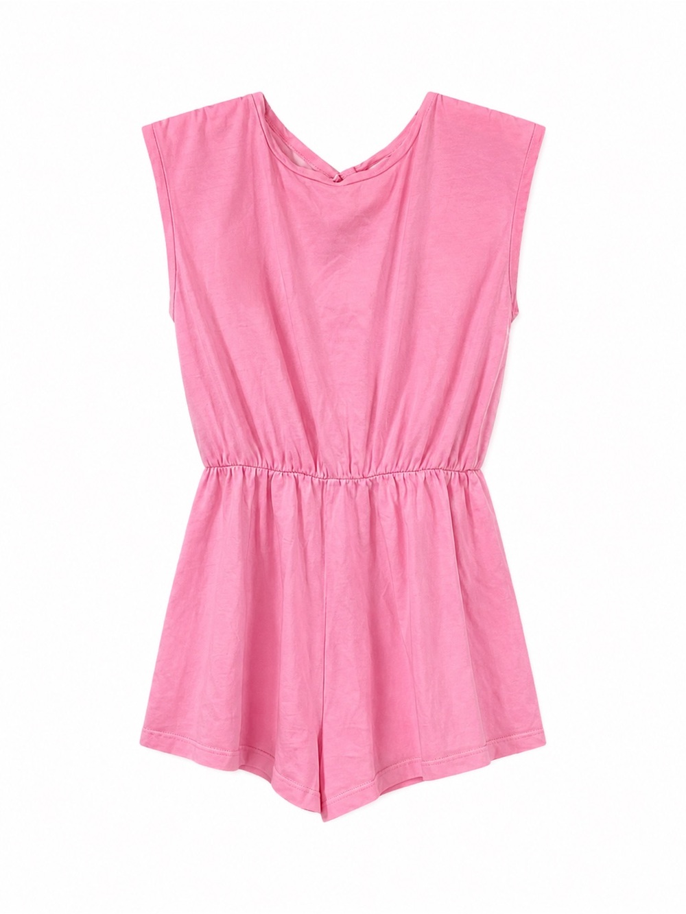 Girls' Sleeveless Pink One-Piece Romper Size L 10/12